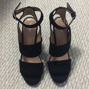 Merona Black Strap Heels